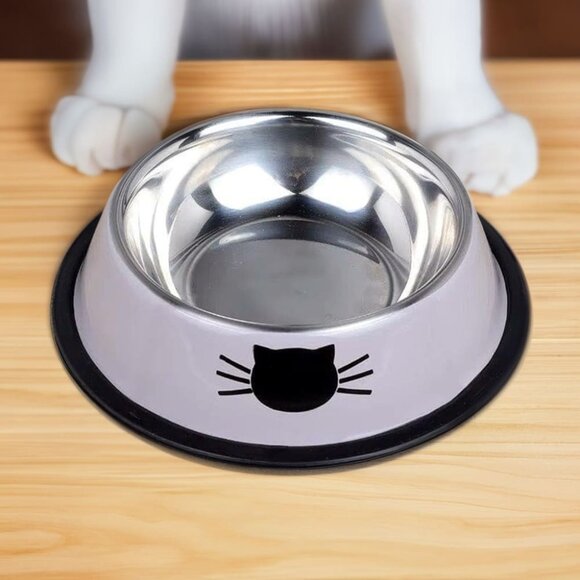 Set of 2 Stainless Steel Cat Bowls – Non-Slip, Durable & Easy to Clean Food Dish - Picture 10 of 11